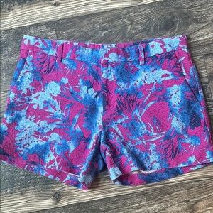 Floral Patterned Shorts in Pink and Blue